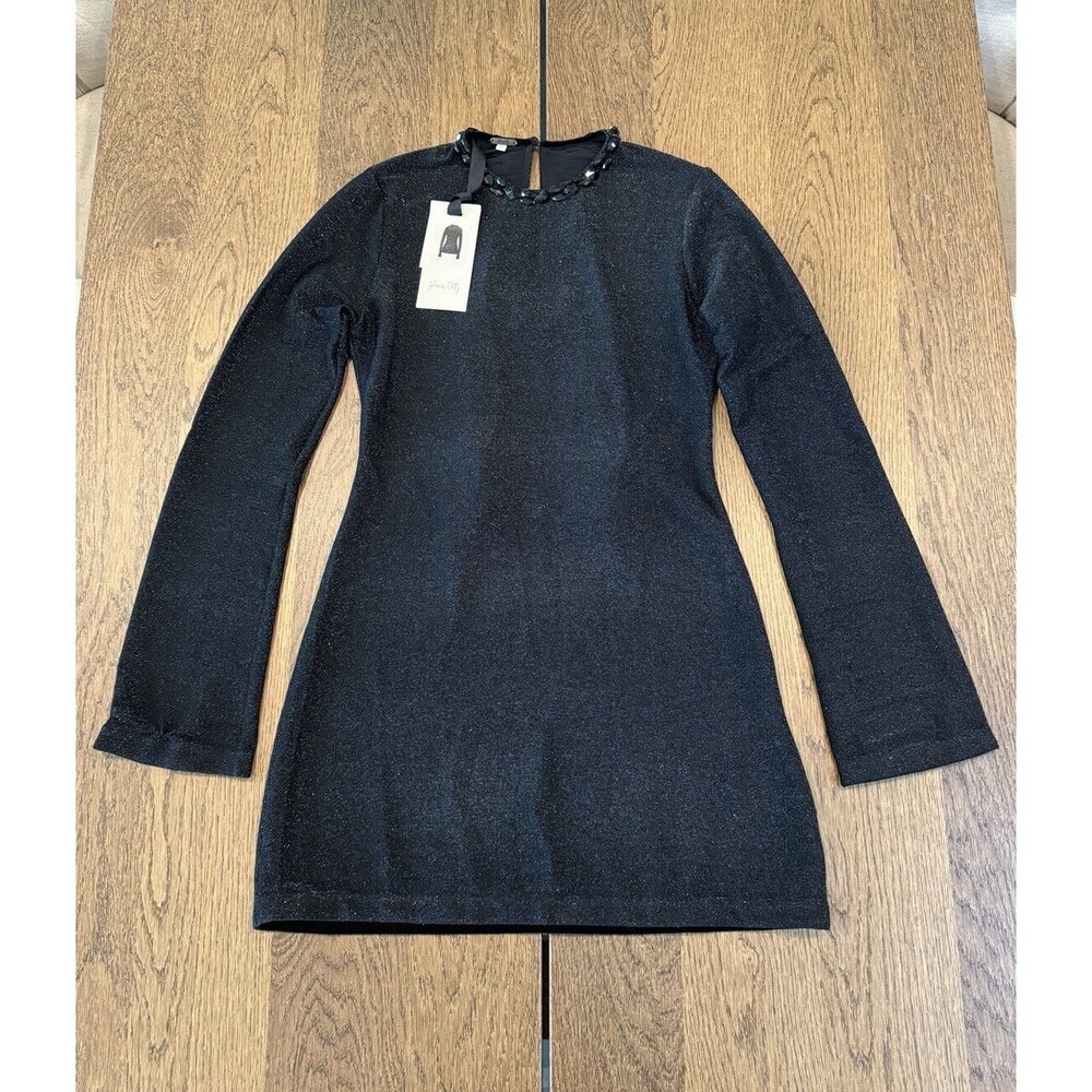 NWT Johanna Ortiz Hilos Ritmicos Embellished Top Women’s Size M Black MSRP $950